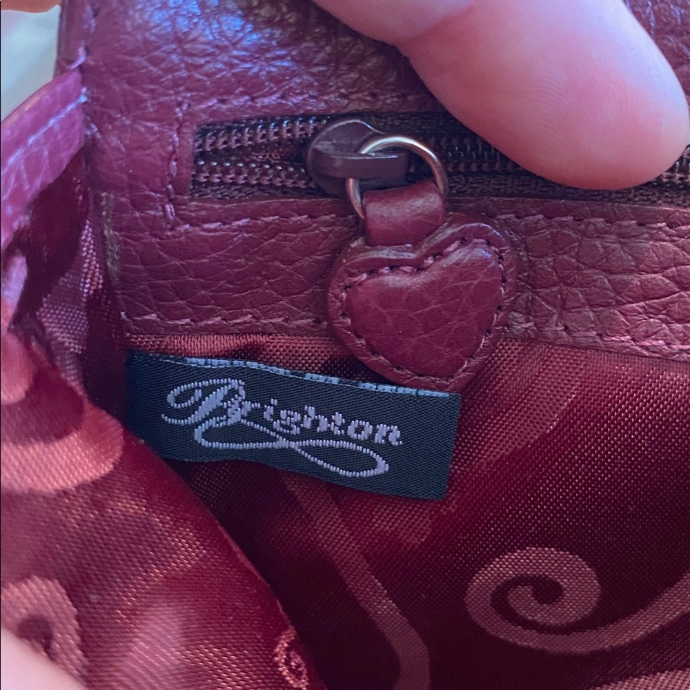 Brighton Burgundy Leather Women's Wallet With Buckle - Picture 7 of 10